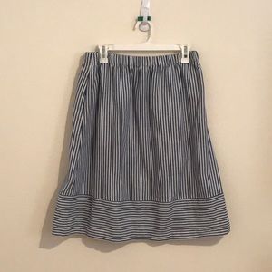 J.crew striped cotton-lined midi skirt